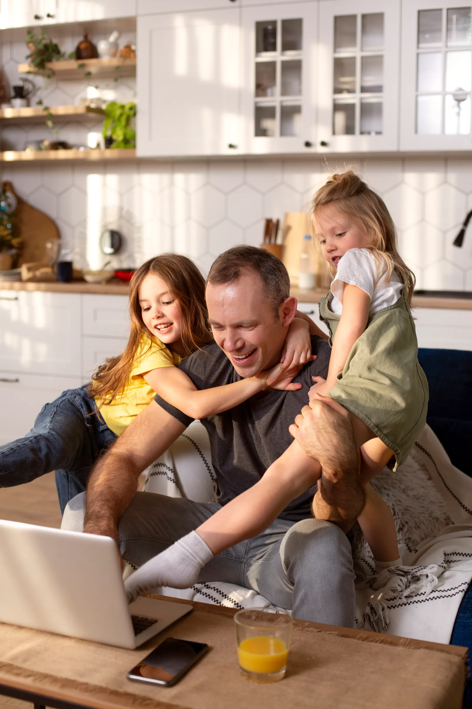 A family enjoying their protected St. George home